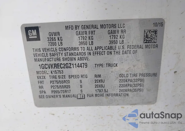 1GCVKREC2GZ114479: 42987392