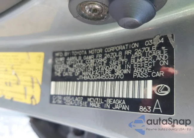 JTHBA30G445032770: 42987440