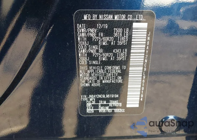 JN8AY2NC9L9619194: 42987619