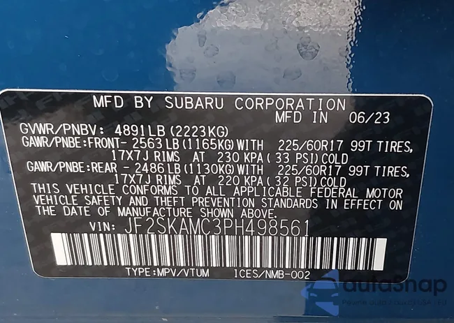 JF2SKAMC3PH498561: 42987763