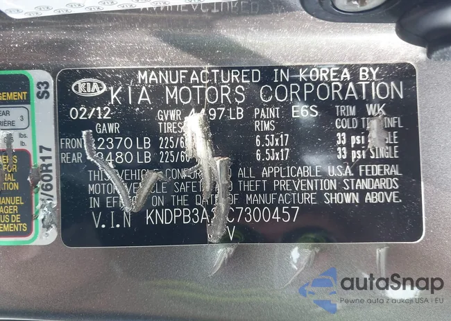 KNDPB3A21C7300457: 42987826