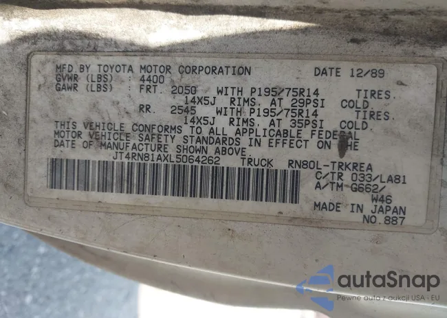 JT4RN81AXL5064262: 42987835