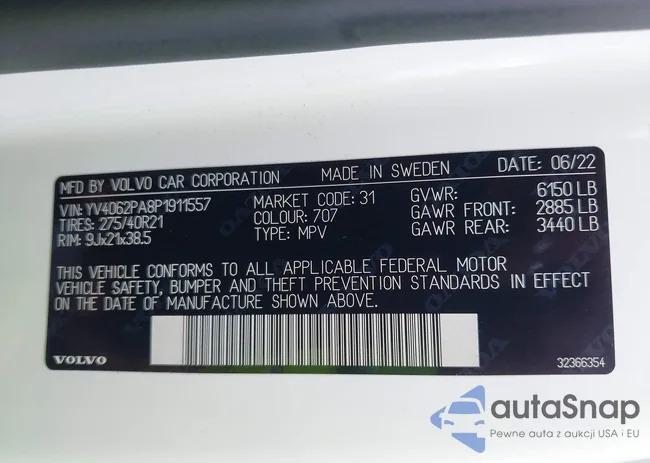 YV4062PA8P1911557: 42987935