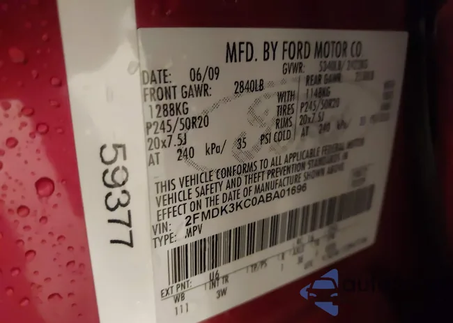 2FMDK3KC0ABA01696: 42987941