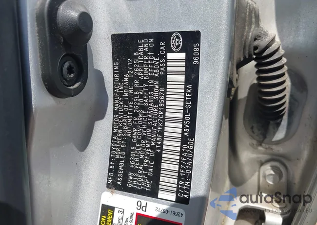 4T4BF1FK7CR195678: 42986986