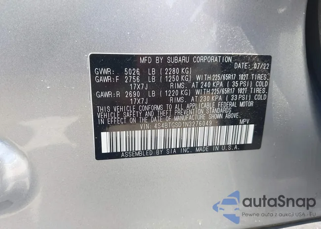 4S4BTGSD1N3276049: 42987100