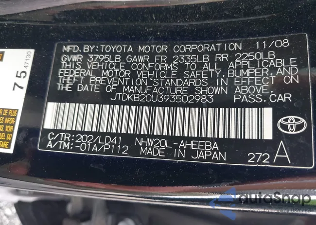 JTDKB20U393502983: 42987121