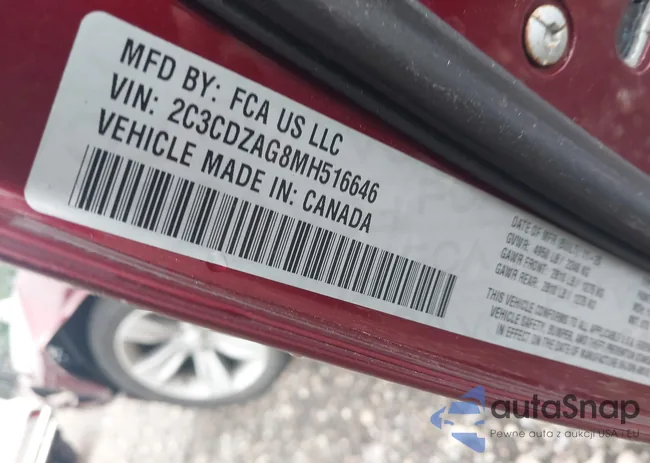 2C3CDZAG8MH516646: 42987134