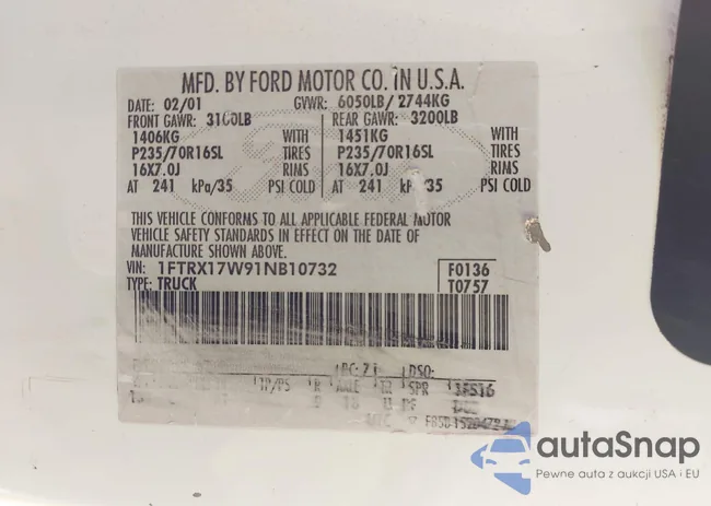 1FTRX17W91NB10732: 42987157