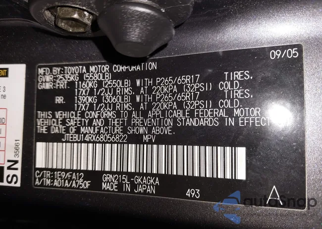 JTEBU14RX68056822: 42987267