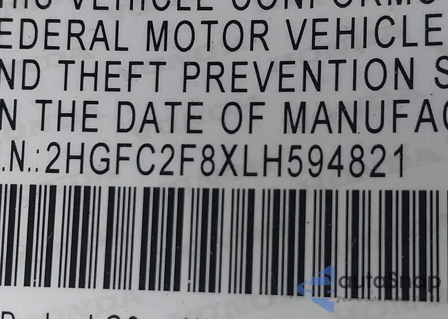 2HGFC2F8XLH594821: 42987315