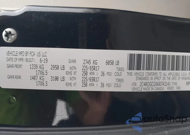 2C4RDGCG8KR743141: 42987355