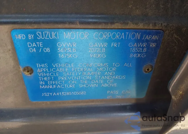 JS2YA413285105062: 42988380