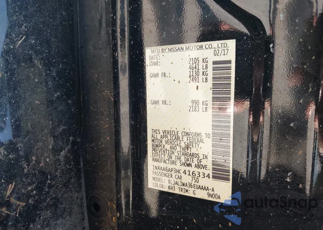 1N4AA6AP3HC416334: 42988383