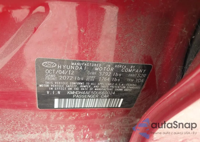 KMHDH4AE5DU660024: 42988679