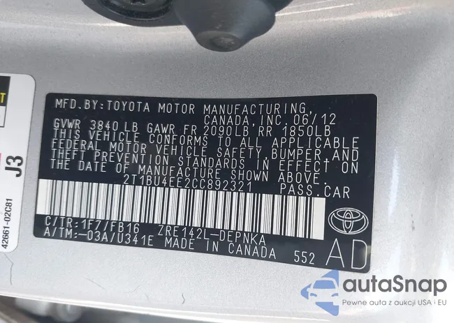 2T1BU4EE2CC892321: 42988796