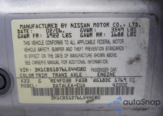 3N1CB51D76L544080: 42988869