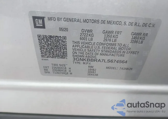 3GNKBBRA7LS674564: 42988013