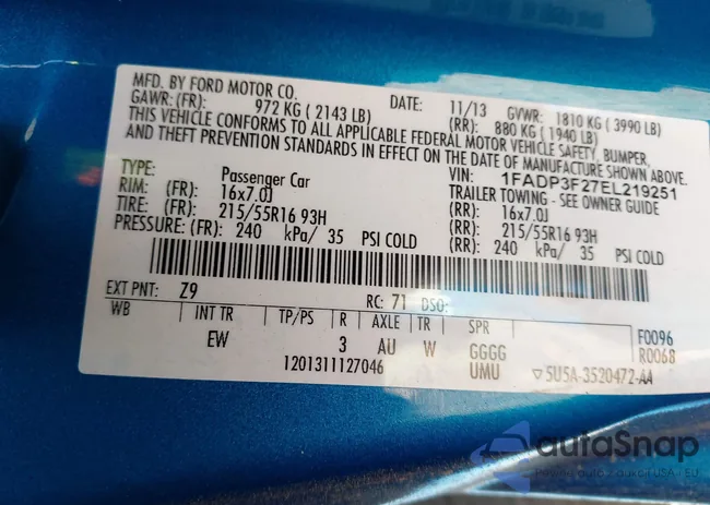 1FADP3F27EL219251: 42988079