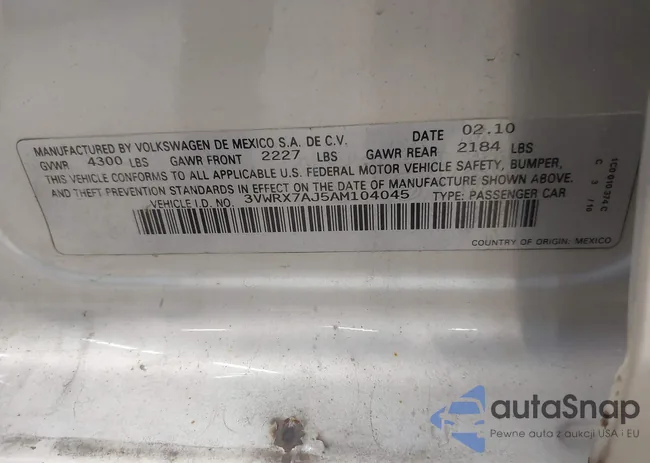 3VWRX7AJ5AM104045: 42988224