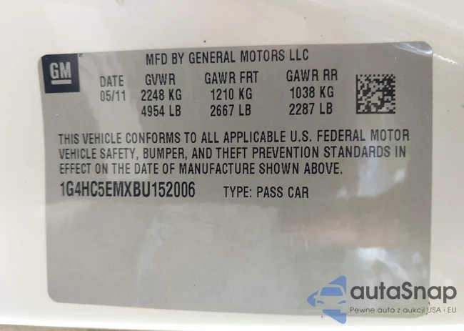 1G4HC5EMXBU152006: 42988226