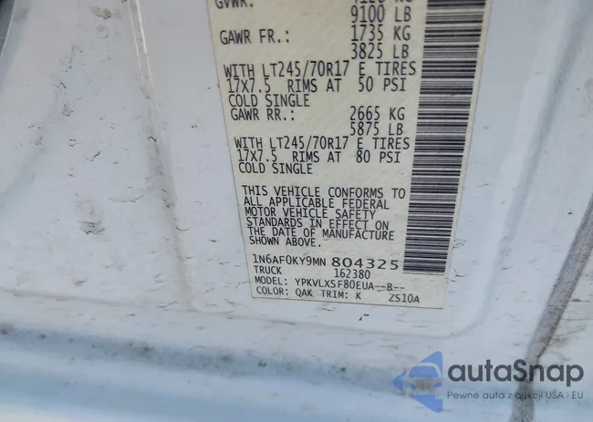 1N6AF0KY9MN804325: 42988277