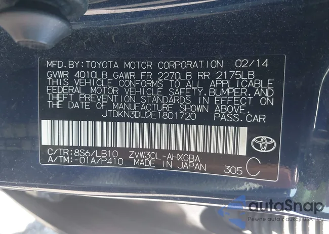 JTDKN3DU2E1801720: 42988334