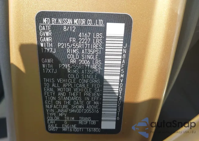 JN8AF5MV0DT205316: 42989409