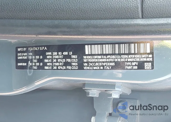 ZACCJBCB7HPE83995: 42989509