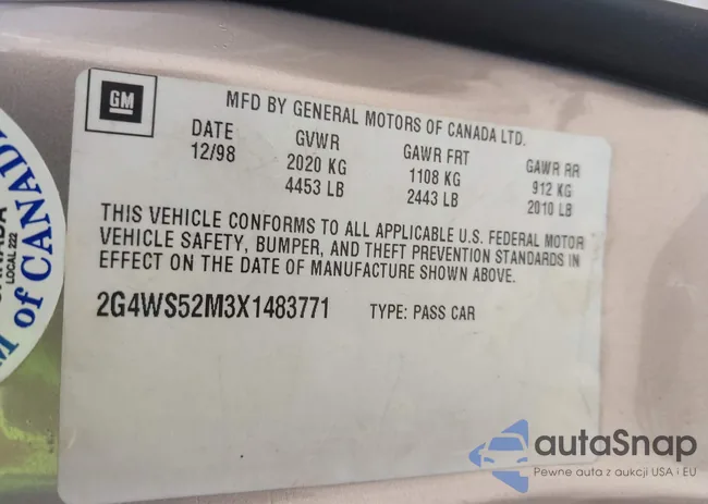 2G4WS52M3X1483771: 42989555