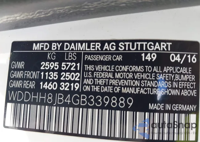 WDDHH8JB4GB339889: 42989612