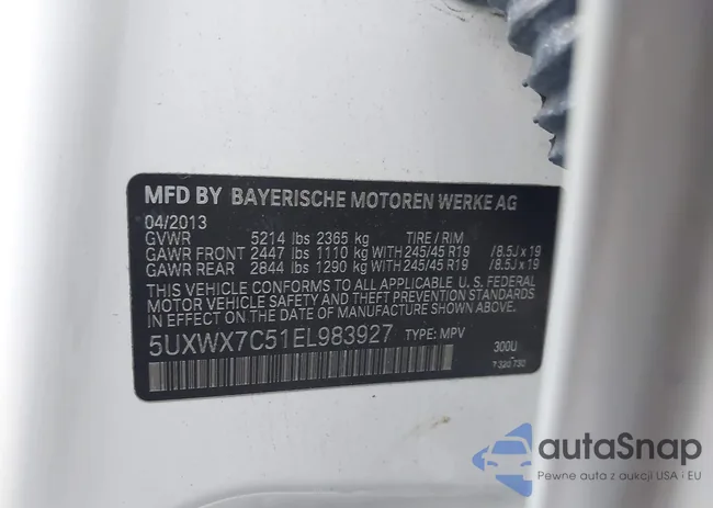 5UXWX7C51EL983927: 42989704