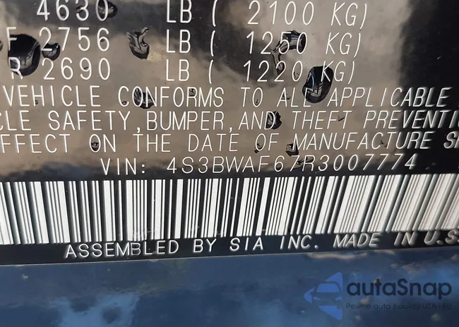 4S3BWAF67R3007774: 42989748