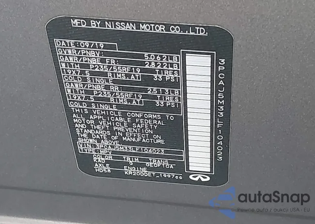 3PCAJ5M33LF104023: 42989783