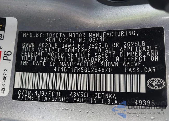 4T1BF1FK5GU264870: 42989800