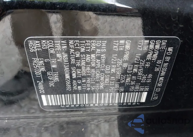 JN8AT3AB0MW206892: 42989851