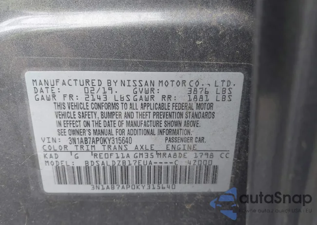 3N1AB7AP0KY315640: 42989241