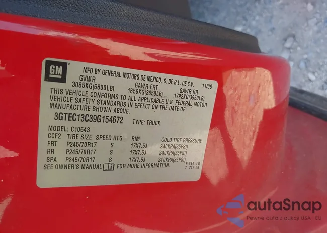 3GTEC13C39G154672: 42989331