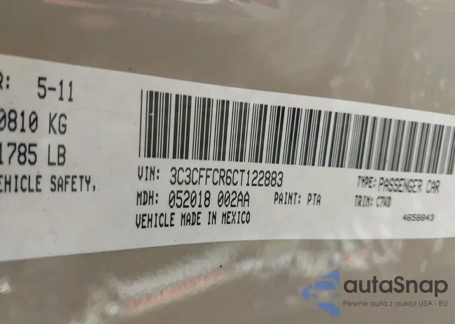 3C3CFFCR6CT122883: 42989347