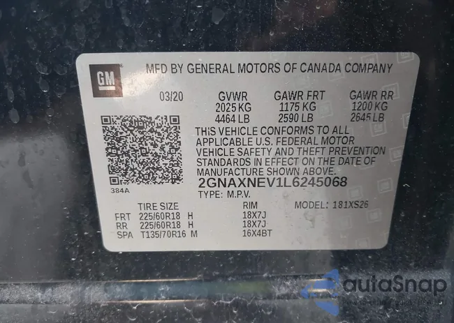 2GNAXNEV1L6245068: 42990841