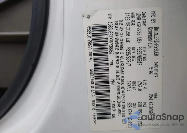 1D8GU28KX7W730057: 42990855