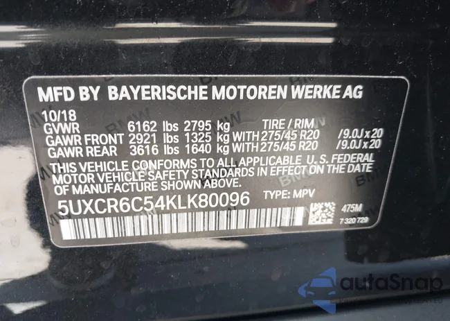 5UXCR6C54KLK80096: 42990063