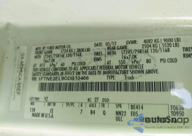 1FTNE2EL9CDB10466: 42990245