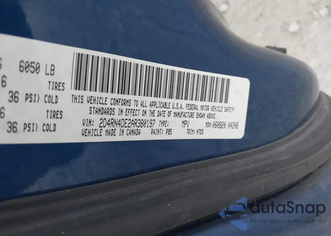 2D4RN4DE2AR380197: 42991668