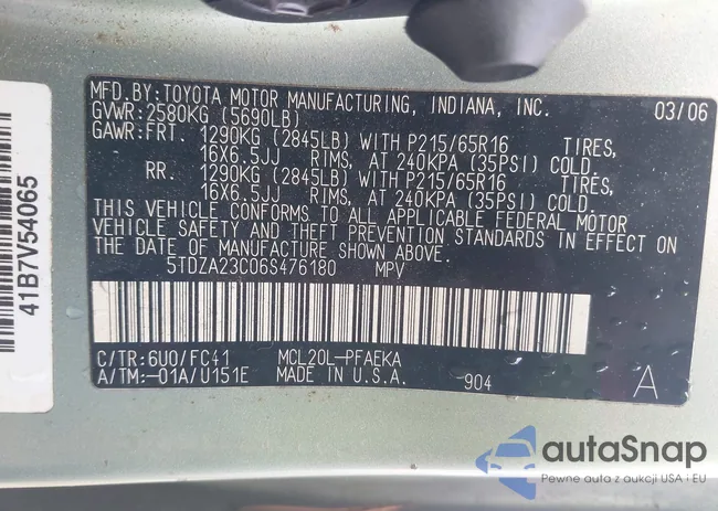 5TDZA23C06S476180: 42991762