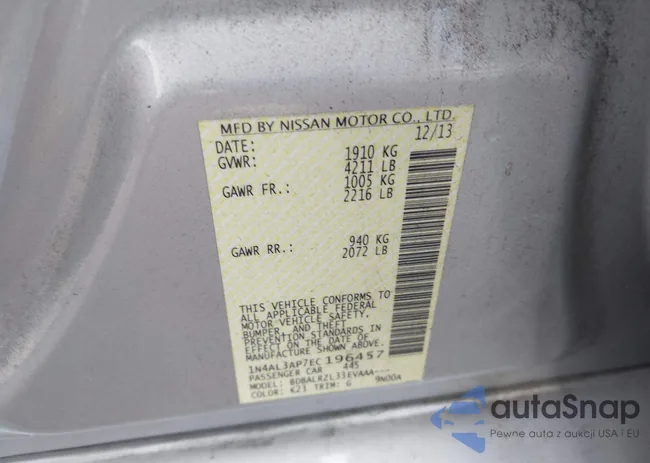 1N4AL3AP7EC196457: 42991925