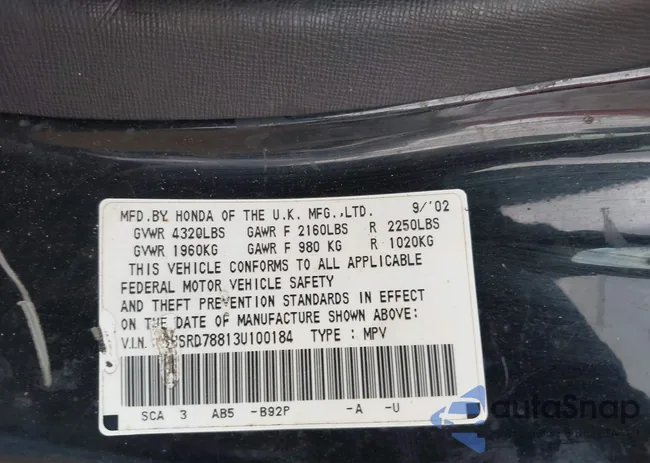 SHSRD78813U100184: 42991021