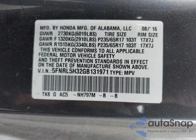 5FNRL5H32GB131971: 42992401
