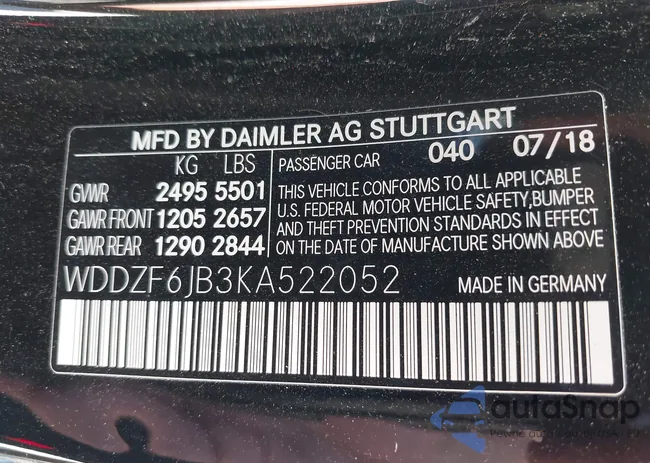 WDDZF6JB3KA522052: 42992441