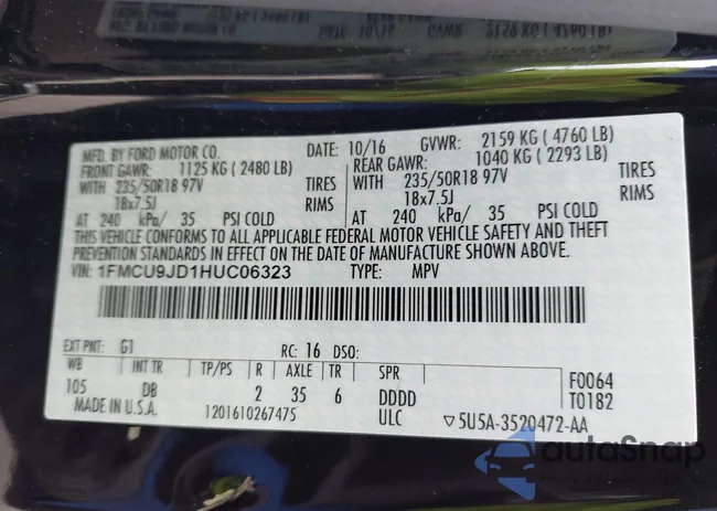 1FMCU9JD1HUC06323: 42992458